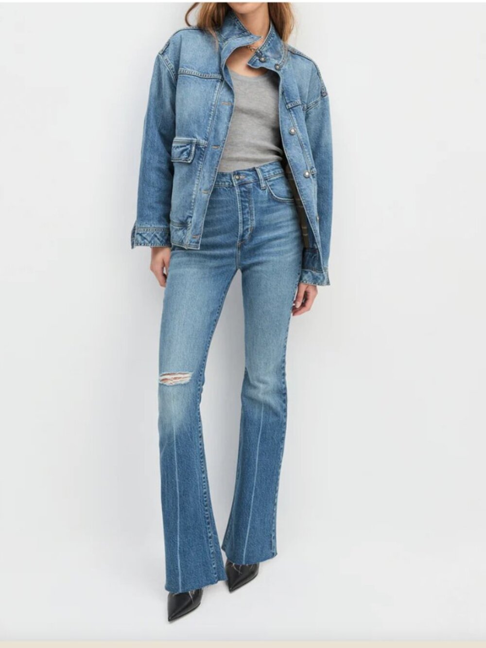 Favorite Daughter - THE VALENTINA SUPER HIGH RISE FLARE - Beacon wash - Size 29